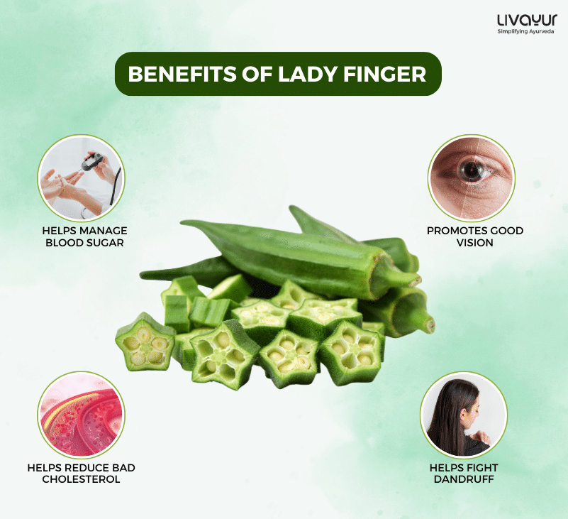 lady finger benefits - livayur