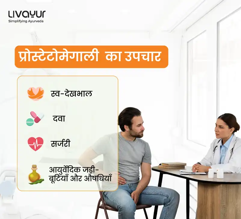 प्रोस्टेटोमेगाली के चरण