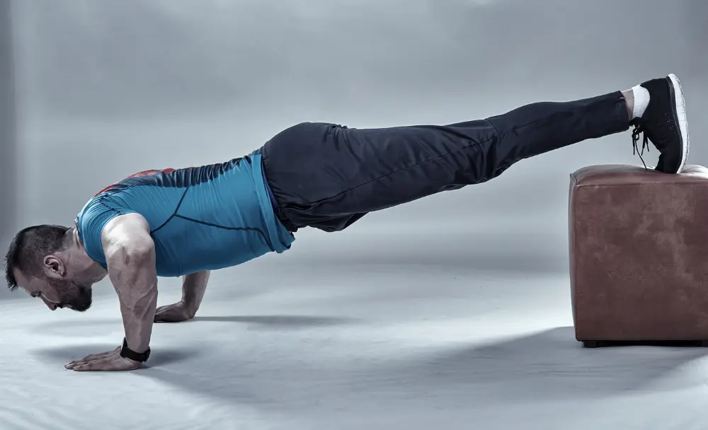 A man doing pushups