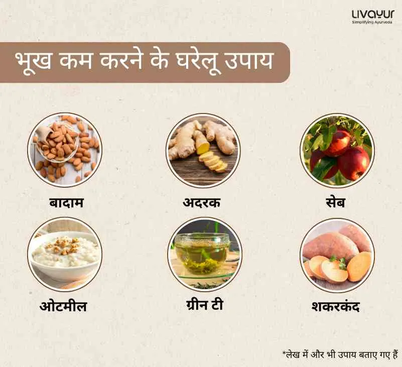 भूख कम करने के घरेलू उपाय (Bhookh Kam Karne Ke Upay) | Home Remedies To Reduce Hunger
